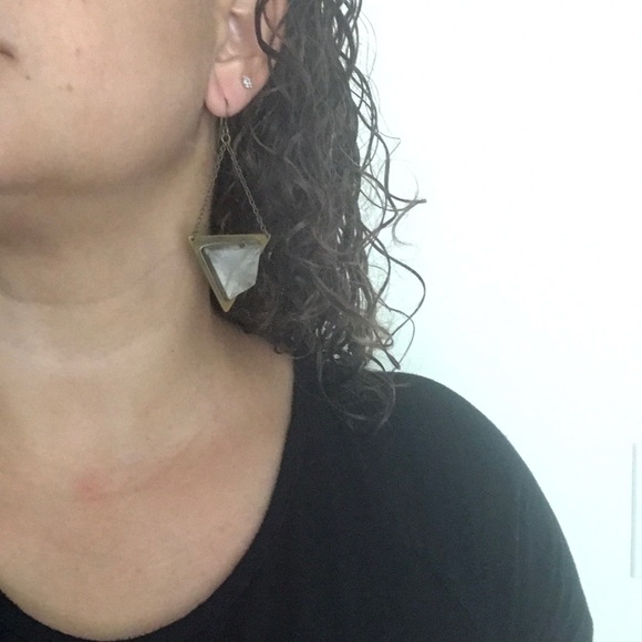 Quartz Pyramid Earrings - Picture 6 of 6